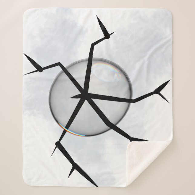 Soft and harmonious lines sherpa blanket (Front)