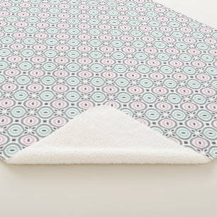 Soft and Modern Pastel Geometric Pattern Sherpa  Blanket