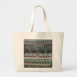 Soft and Natural Korean Palace Artwork on a Large Tote Bag