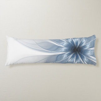 Soft and tenderness blue fractal fantasy flower body cushion