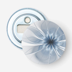 Soft and tenderness blue fractal fantasy flower cu bottle opener