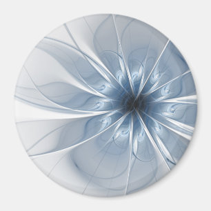 Soft and tenderness blue fractal fantasy flower cu magnet