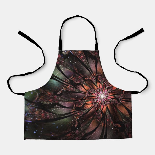 Soft and tenderness fractal fantasy flower  apron (Front)