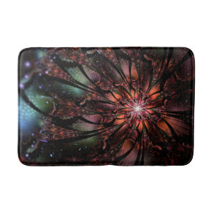 Soft and tenderness fractal fantasy flower bath mat