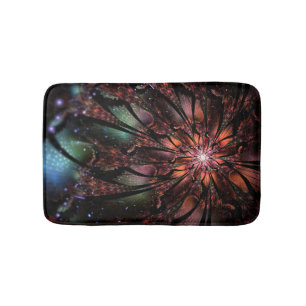 Soft and tenderness fractal fantasy flower bath mat