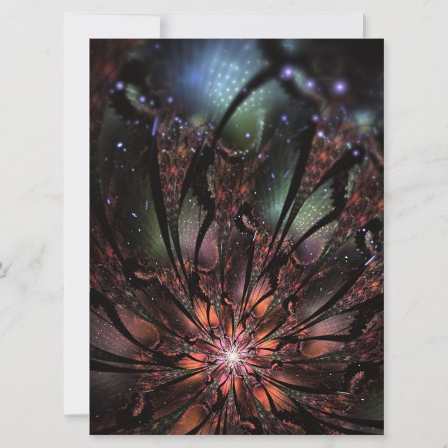 Soft and tenderness fractal fantasy flower  card (Front)