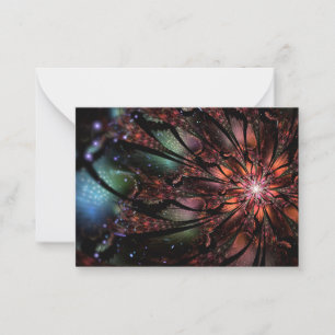 Soft and tenderness fractal fantasy flower card