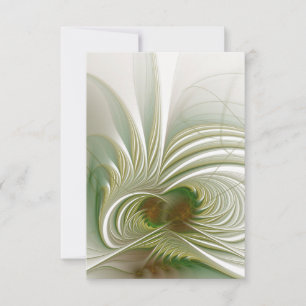 Soft and tenderness fractal fantasy flower card