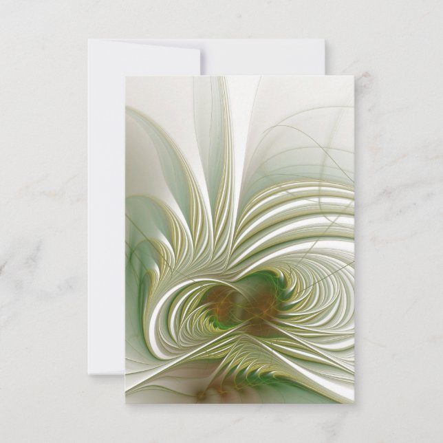 Soft and tenderness fractal fantasy flower card (Front)