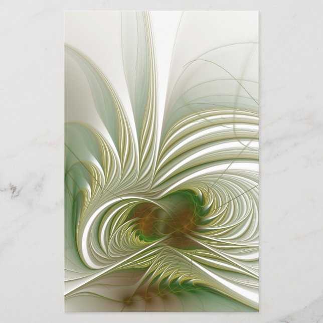 Soft and tenderness fractal fantasy flower flyer (Front)