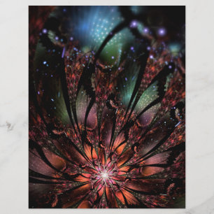 Soft and tenderness fractal fantasy flower flyer