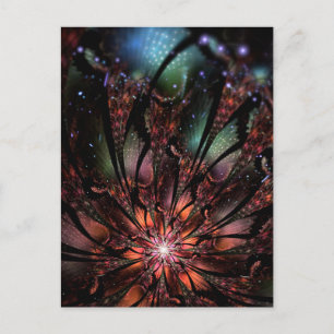 Soft and tenderness fractal fantasy flower  holiday postcard