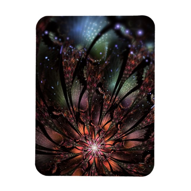 Soft and tenderness fractal fantasy flower  invita magnet (Vertical)