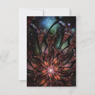 Soft and tenderness fractal fantasy flower  invitation