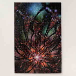 Soft and tenderness fractal fantasy flower  jigsaw puzzle