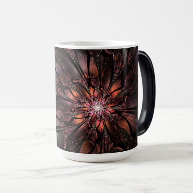 Soft and tenderness fractal fantasy flower  magic mug (Front Right)