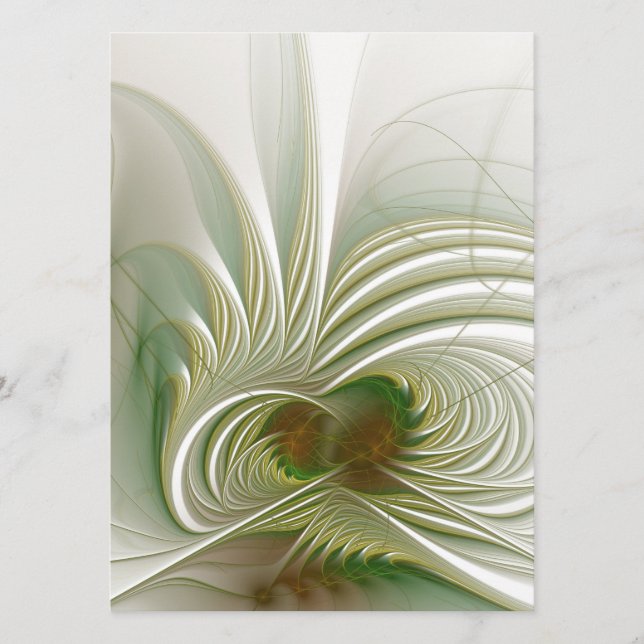 Soft and tenderness fractal fantasy flower menu (Front)
