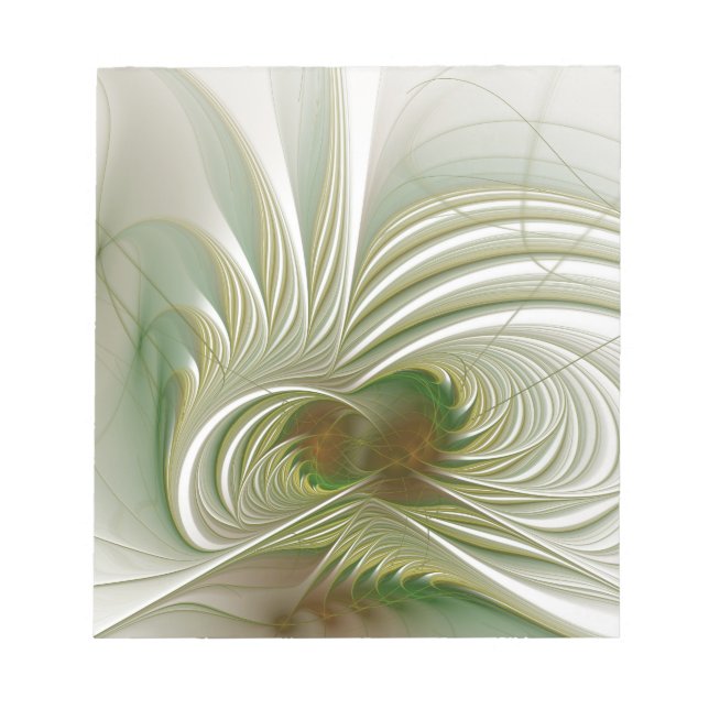 Soft and tenderness fractal fantasy flower notepad (Front)