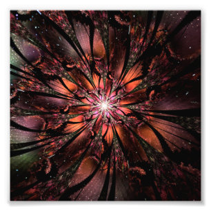 Soft and tenderness fractal fantasy flower photo print