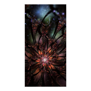 Soft and tenderness fractal fantasy flower  poster