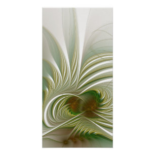 Soft and tenderness fractal fantasy flower poster