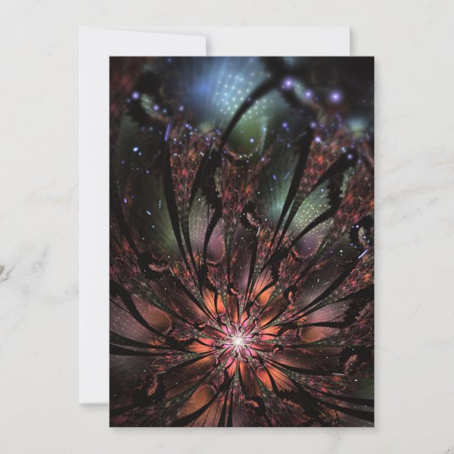 Soft and tenderness fractal fantasy flower  save the date (Front)