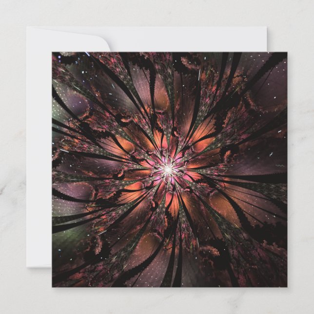 Soft and tenderness fractal fantasy flower  save the date (Front)