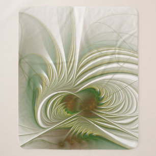 Soft and tenderness fractal fantasy flower sherpa blanket