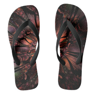 Soft and tenderness fractal fantasy flower thongs