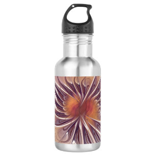 Soft and tenderness fractal fantasy flowers 532 ml water bottle