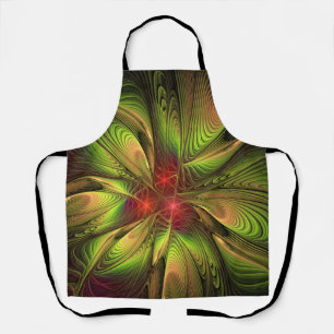 Soft and tenderness fractal fantasy flowers apron