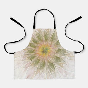 Soft and tenderness fractal fantasy flowers apron