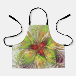 Soft and tenderness fractal fantasy flowers apron