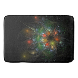 Soft and tenderness fractal fantasy flowers bath mat