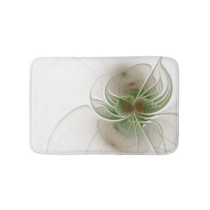 Soft and tenderness fractal fantasy flowers bath mat