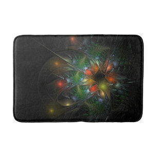 Soft and tenderness fractal fantasy flowers bath mat