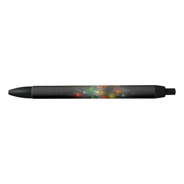 Soft and tenderness fractal fantasy flowers  black ink pen (Front)