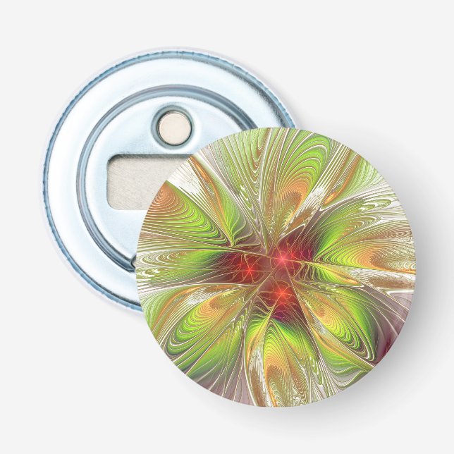 Soft and tenderness fractal fantasy flowers  bottle opener (Front)