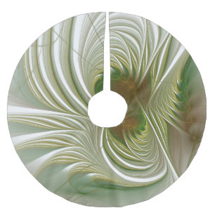Soft and tenderness fractal fantasy flowers brushed polyester tree skirt