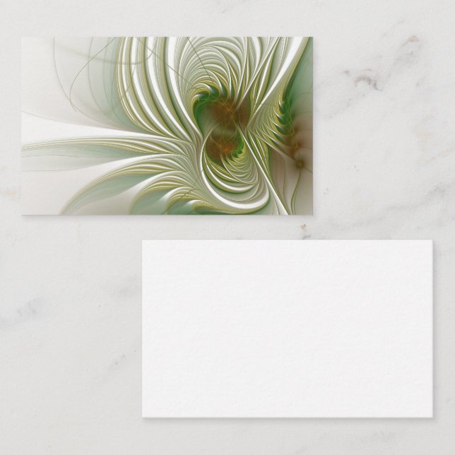 Soft and tenderness fractal fantasy flowers business card (Front/Back)