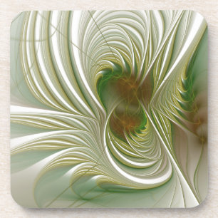 Soft and tenderness fractal fantasy flowers coaster