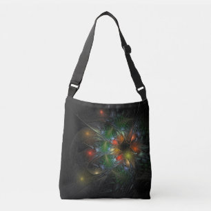 Soft and tenderness fractal fantasy flowers crossbody bag