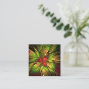 Soft and tenderness fractal fantasy flowers enclosure card