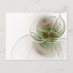 Soft and tenderness fractal fantasy flowers enclosure card