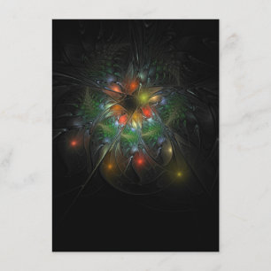 Soft and tenderness fractal fantasy flowers enclosure card