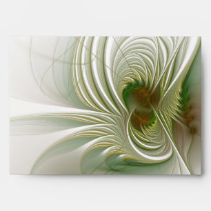 Soft and tenderness fractal fantasy flowers envelope