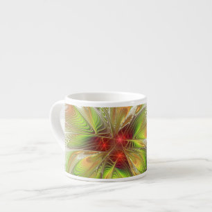 Soft and tenderness fractal fantasy flowers espresso cup