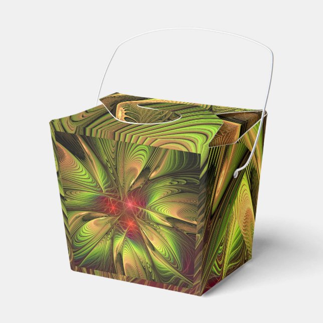 Soft and tenderness fractal fantasy flowers  favour box (Front Side)