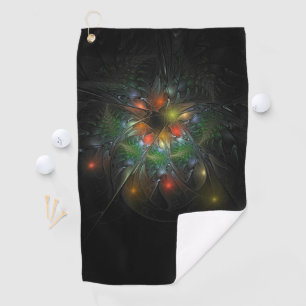 Soft and tenderness fractal fantasy flowers golf towel