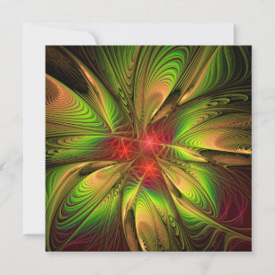 Soft and tenderness fractal fantasy flowers holiday card
